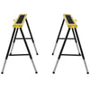 DURHAND 2PCS Saw Horse Twin Pack Folding Workbench Adjustable Metal Trestle Stands with Non-slip EVA Surface for Sawing Work Max Load 100kg