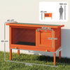 PawHut Wooden Rabbit Hutch, Guinea Pig Hutch with Asphalt Roof, Outdoor Elevated Bunny House for Rabbits, Chinchillas