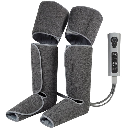 HOMCOM Leg Massager with Heat, Compression, 3 Auto Modes & 3 Intensities,  Foot and Calf Massage Machine