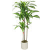 HOMCOM 120cm Artificial Dracaena Tree with Bendable Trunks - Green