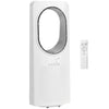 HOMCOM Bladeless Tower Fan for Bedroom, 36dB Standing Cooling Fan with 45Â° Oscillating, 3 Speeds, 3 Modes, 15H Timer, White