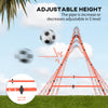 HOMCOM Double Sided Football Rebounder Net, Football Rebound Goal with Five Adjustable Angles, Orange