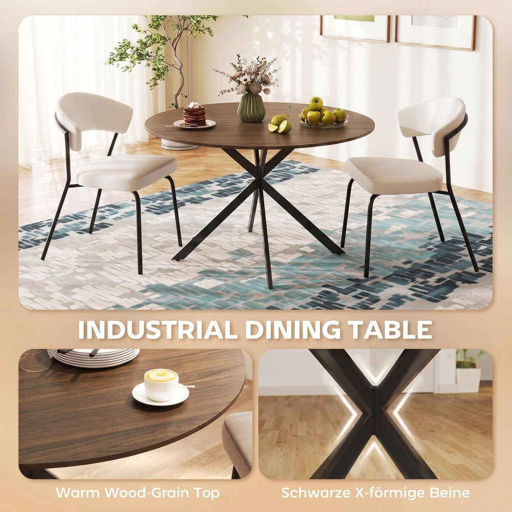 HOMCOM Dining Table for 4 in Brown