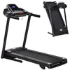 HOMCOM Folding Treadmill, 2.0HP Incline Treadmill Running Machine, 12.8 km/h, with LED Display, Manual Incline, 12 Preset Programs, Drink & Phone Holder for Home Gym Fitness