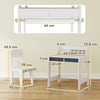 AIYAPLAY Art Table and Chair Set for children, Kids Art Desk and Chair Set with Storage Shelf and Drawers