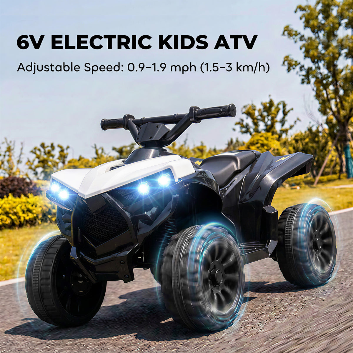 AIYAPLAY 6V Kids ATV in White