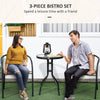 Outsunny 3 Pieces Rattan Bistro Set - Brown
