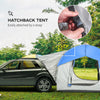 Outsunny SUV Car Tent for Camping, Waterproof PU2000mm, 5 Man Tailgate Tent, 2.4 x 2.1 m, Grey and Blue