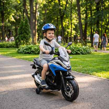 AIYAPLAY Licensed Honda 12V Kids Electric Motorbike in Blue