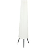 HOMCOM Dimmable Tripod Floor Lamp with Foot Switch, Nordic Standing Lamp with Fabric Shade, 153cm, White and Grey