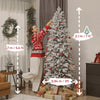 HOMCOM 7ft Flocked Artificial Christmas Tree