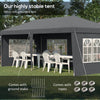 Outsunny 3 x 6m Pop-Up Gazebo, with Removable Walls - Grey