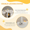 PawHut Adjustable Safety Gate w/ One Extensions, Four Adjustable Screws, White