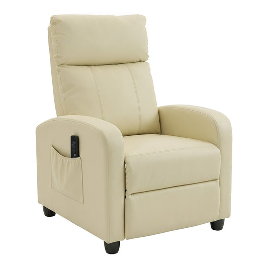 HOMCOM Recliner Armchair in Cream White