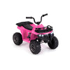 6V 4-Wheeler Quad Car with One-Button Start and Tread Tires-Pink
