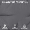 Outsunny Outdoor Chair Seat Cushions Set of 2, Garden Chair Cushions with 7cm Thick Foam & Ties, Dark Grey
