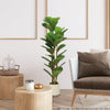 HOMCOM 120cm Artificial Fiddle Leaf Fig Tree - Green