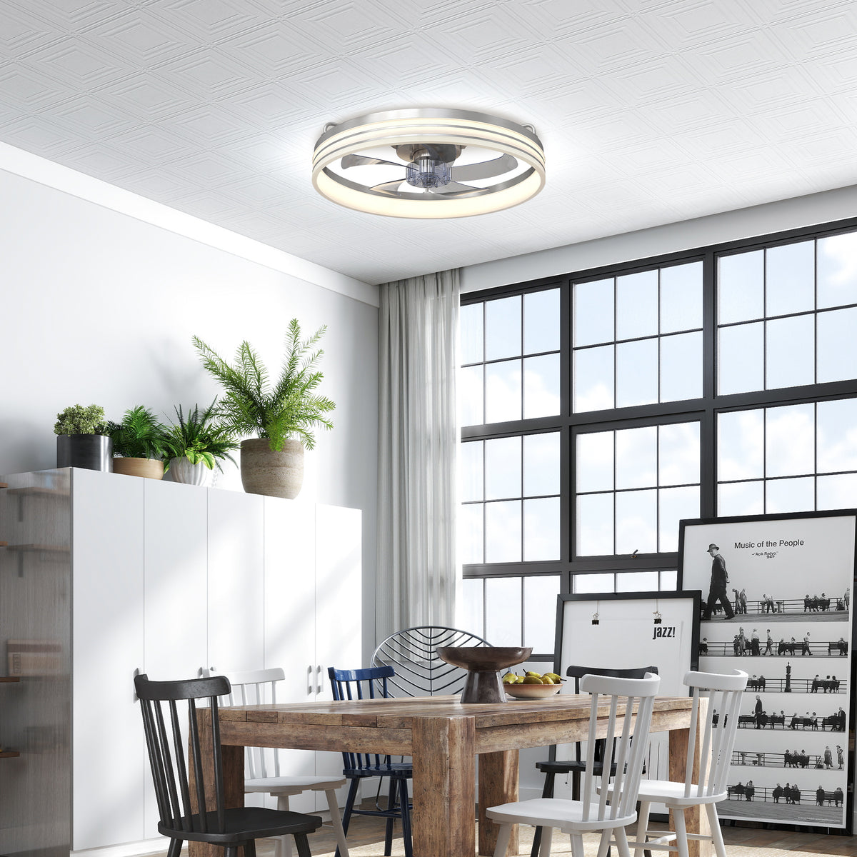 HOMCOM Ceiling Fans in Silver