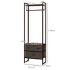 HOMCOM Compact Clothes Rail, with Drawers and Shelf