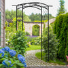 Outsunny 211cm Height Metal Garden Arch Arbor for Wedding Decor for Climbing Plants and Outdoor Decoration