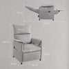 HOMCOM Power Recliner Chair, Reclining Chair with Remote, Pocket Springs, Silent Motor and Side Pockets, Grey
