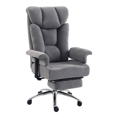 HOMCOM Big and Tall Office Chair, 250 kg Heavy Duty Executive Desk Chair with Adjustable Armrests and High Back, Dark Grey