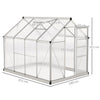 Outsunny 6 x 8ft Walk-In Greenhouse, with Sliding Door - Clear