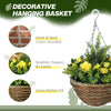 Outsunny Set of Two Hanging Lisianthus Flower Pots - Yellow/Green