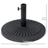 Outsunny 14kg Round Cement Parasol Base Umbrella Weight Stand Holder Fits Î¦35mm,Î¦38mm,Î¦48mm Pole for Patio Outdoor Garden - Black