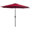 Outsunny 3(m) Tilting Parasol Garden Umbrellas, Outdoor Sun Shade with 8 Ribs, Tilt and Crank Handle for Balcony, Bench, Garden, Wine Red