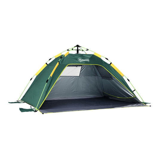Outsunny Beach Tent in Dark Green