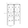 Outsunny Metal Trellis Set of 2, Garden Trellis for Climbing Plants Support Frames, Leaf Design