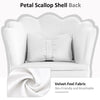 HOMCOM Velvet-Feel Petal Back Office Chair - White