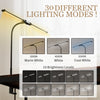 HOMCOM LED Desk Lamp with Clamp, Double Head Table Lamp with 3 Colour Modes & 10 Brightness Levels, Flexible Gooseneck Reading Desk Light with Timer and Memory Function for Study, Office, Work, Black
