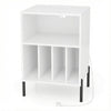 Record Player Stand Turntable Stand with Charging Station-White