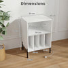 Record Player Stand Turntable Stand with Charging Station-White