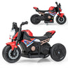 6V Kids Ride-on Motorcycle with 2-wheel/3-wheel Conversion & Detachable Training Wheels-Red