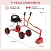 Sand Digger for Kids, Sandbox Toy Digger Outdoor Construction Excavator for 3+ Years Old Boys and Girls-Red