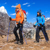 Retractable Hiking Poles Pair of 2 with EVA and Natural Cork Grips-Blue