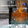 Outsunny Metal Wood-burning Smokeless Fire Pit, Black