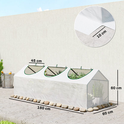 Outsunny Mini Greenhouse in White