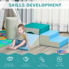 HOMCOM 4-Piece Soft Play Set for Toddlers 1-3 Years, Multi-colored