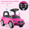 Ride on Sliding Car with Steering Wheel with Horn and Engine Sound-Pink