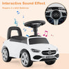 Ride on Sliding Car with Steering Wheel with Horn and Engine Sound-White