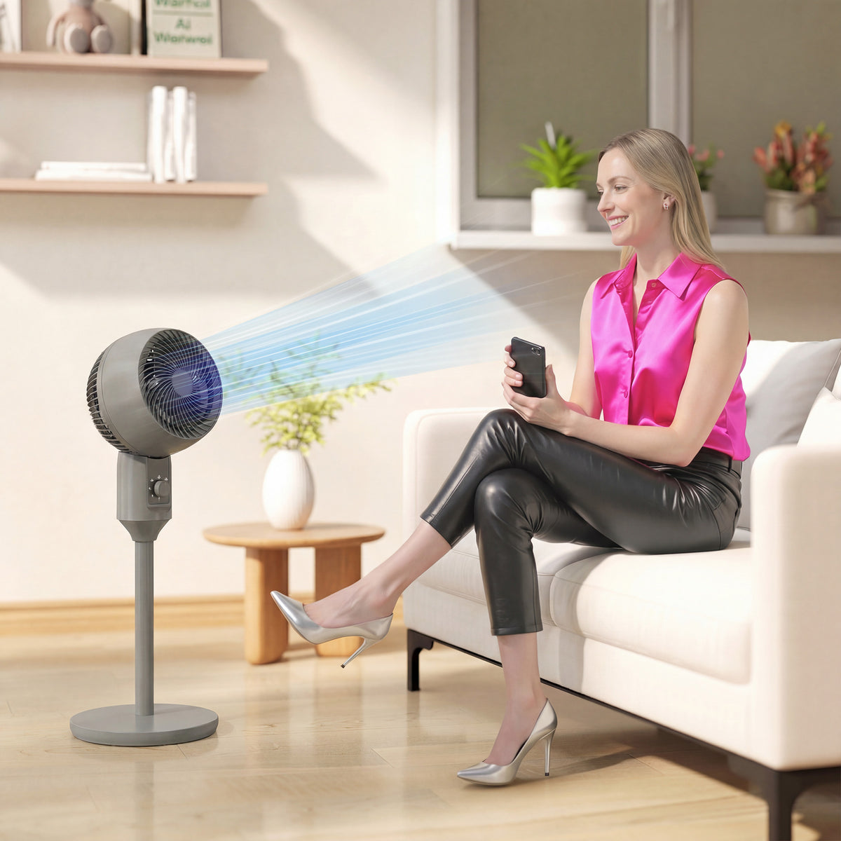 HOMCOM Air Circulator Fan in Grey