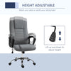 Vinsetto Linen-Look Swivel Office Chair - Dark Grey