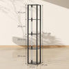 HOMCOM LED Floor Lamp with Shelves, Modern Dimmable Standing Lamp with 3 Brightness Levels and Foot Switch for Living Room, Bedroom, Office, Black