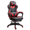 Vinsetto Computer Gaming Chair, Racing Desk Chair with Lumbar Support and Footrest, PU Leather Gamer Chair with Headrest and Swivel Wheels for Home, Red
