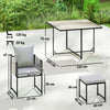 Outsunny Nine-Piece Steel Frame Garden Dining Set - Dark Grey