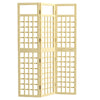 Outsunny 3-Panel Garden Privacy Screen, Freestanding Foldable Wooden Outdoor Divider/Trellis, Decorative Privacy Screen for Garden Patio Pool, 120 x 170 cm, Natural Wood Finish